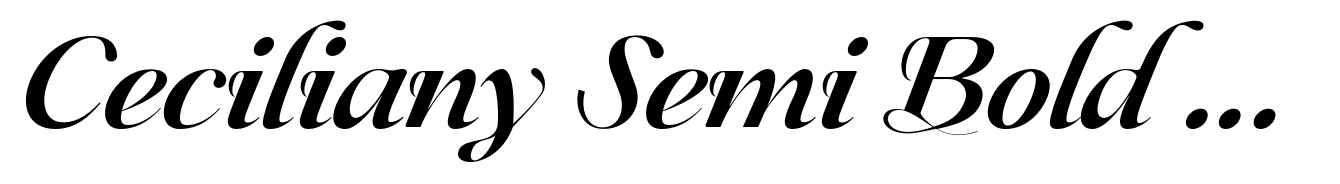 Ceciliany Semi Bold Italic